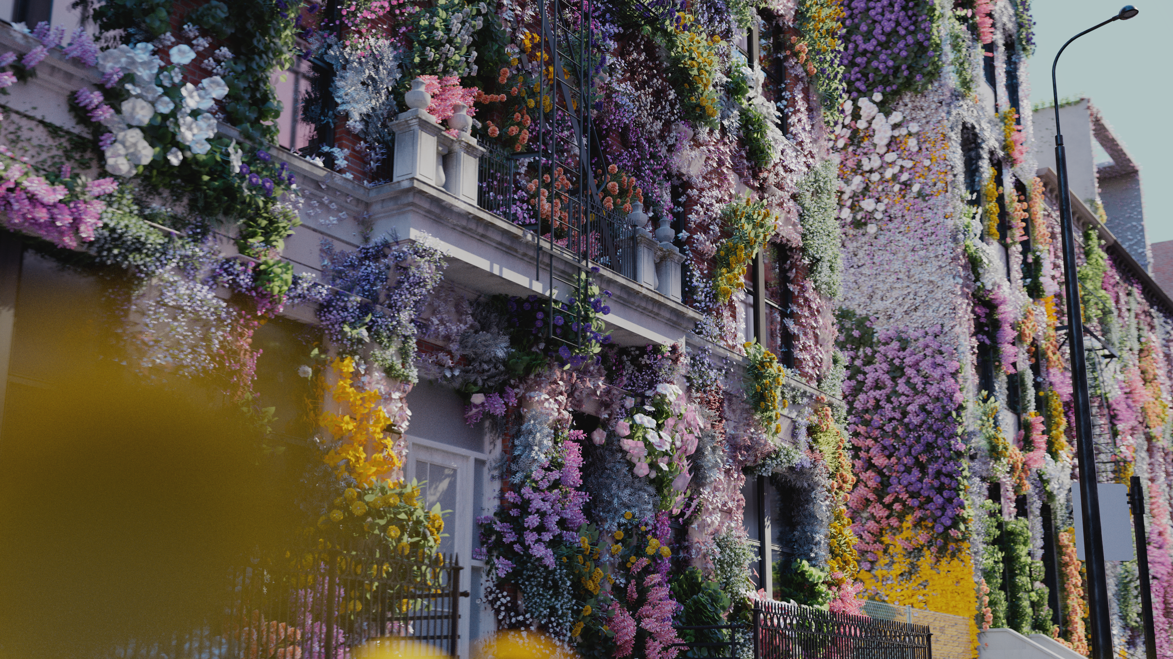 Brooklyn brownstone overtaken by flowers